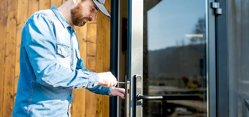 Frameless Glass Storefront Door Locks Replacement in Home Gardens, CA